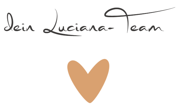 dein Luciana Team Unterschrift mit Herz